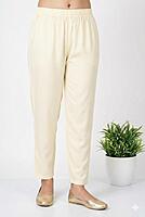 Cotton Straight Pant White Chocolate