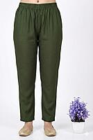 Cotton Straight Pant Green