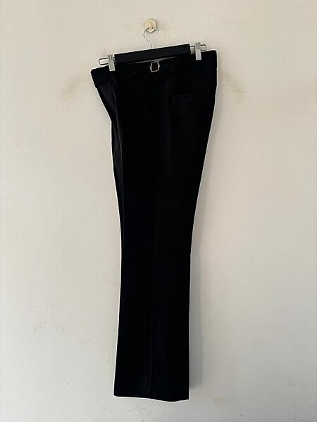 True black boot-cut gurkha