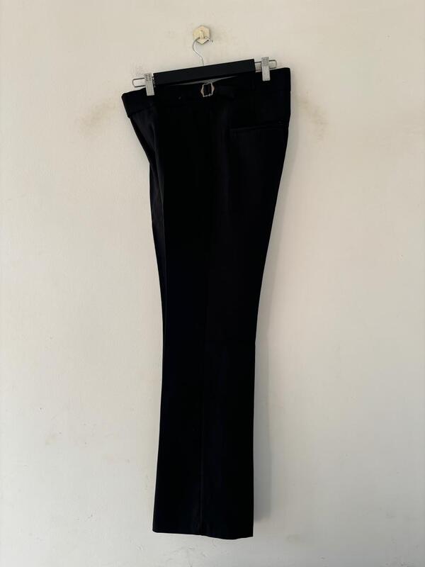 True black boot-cut gurkha