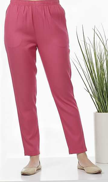 Roman Fabric Straight Pant Rani Pink