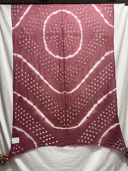 Kala Sanskruti Gajri & White – Color Cotton Bandhani Dupatta – 2.5M – Elegant Traditional Wear Dupatta for Women