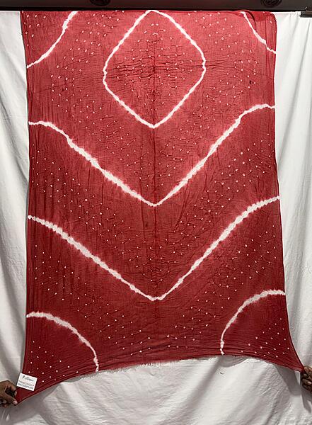 Kala Sanskruti Red & White – Color Cotton Bandhani Dupatta – 2.5M – Elegant Traditional Wear Dupatta for Women