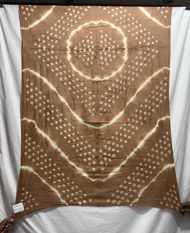 Kala Sanskruti Chiku & White – Color Cotton Bandhani Dupatta – 2.5M – Elegant Traditional Wear Dupatta for Women