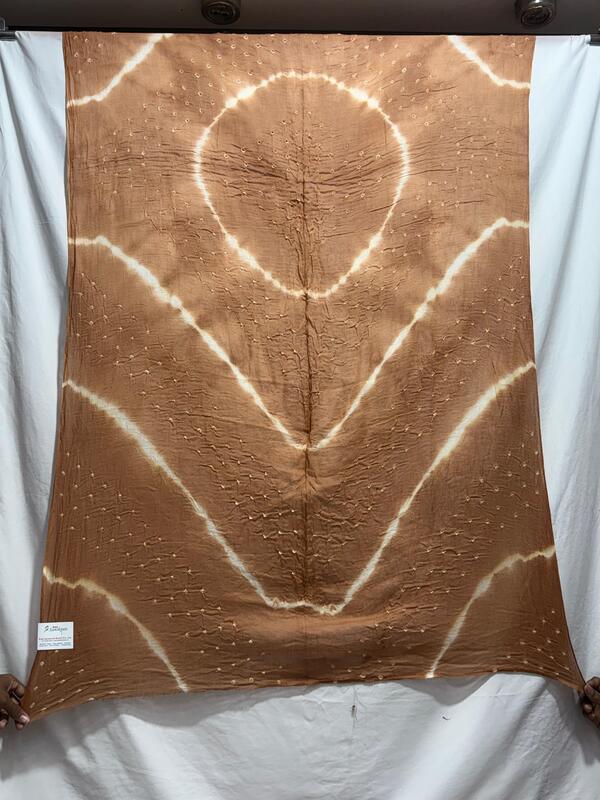 Kala Sanskruti Rust & White – Color Cotton Bandhani Dupatta – 2.5M – Elegant Traditional Wear Dupatta for Women