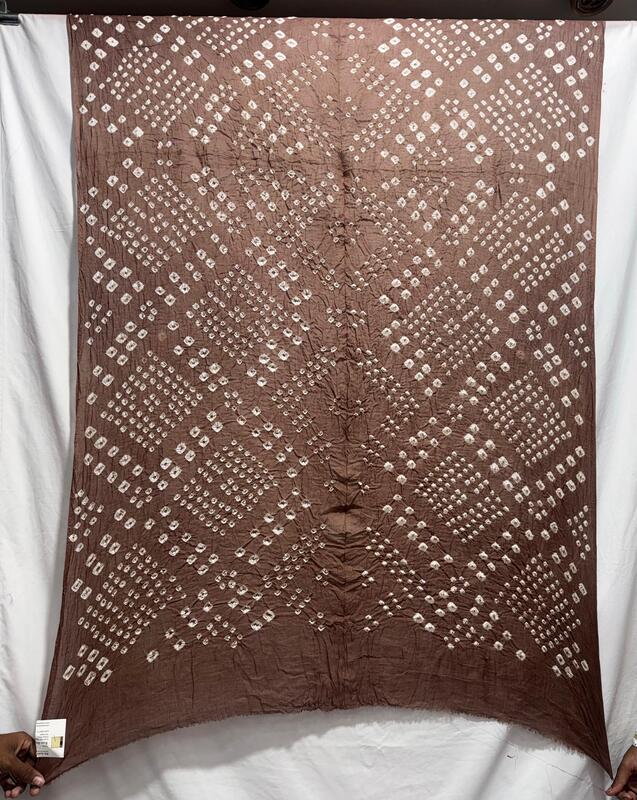 Kala Sanskruti Coffee & White – Color Cotton Bandhani Dupatta – 2.5M – Elegant Traditional Wear Dupatta for Women