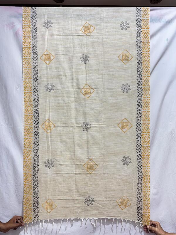 Kala Sanskruti Golden & Cream – Color Art Silk Bandhani Dress – 2.5 M Each Piece – Elegant Traditional Wear Art Silk Dress for Women