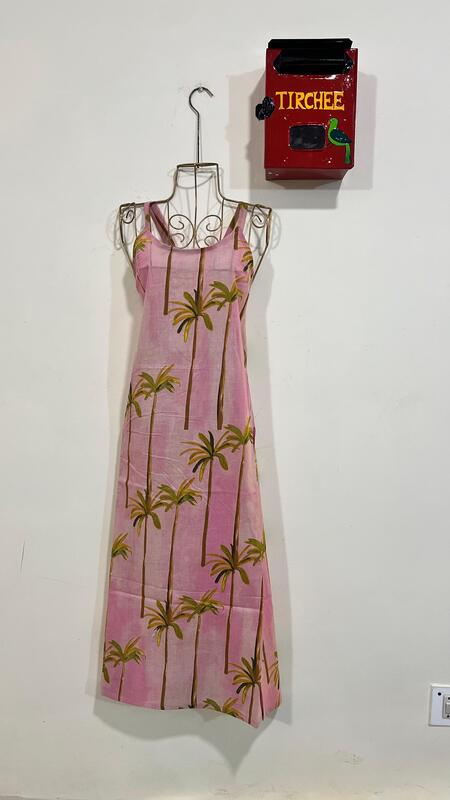 Ira's strappy back lace up kurta - Pink & Palms