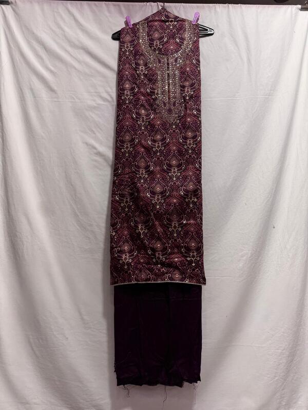 Kala Sanskruti All Over Wine Color Art Silk Bandhani Dress 2.5 M Each Piece Elegant Traditional Wear Art Silk Dress for Women