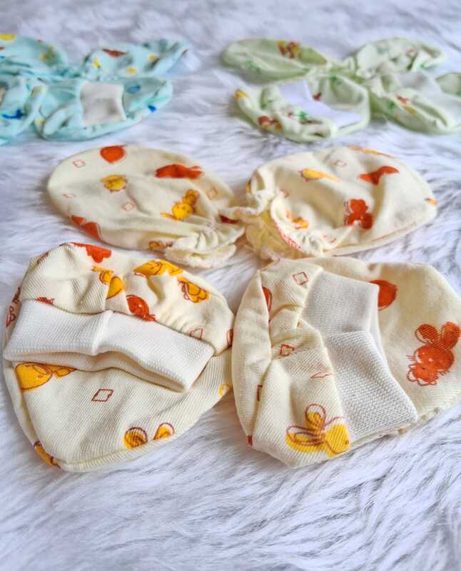 Cotton Mitten And booties combo -Pack of 4