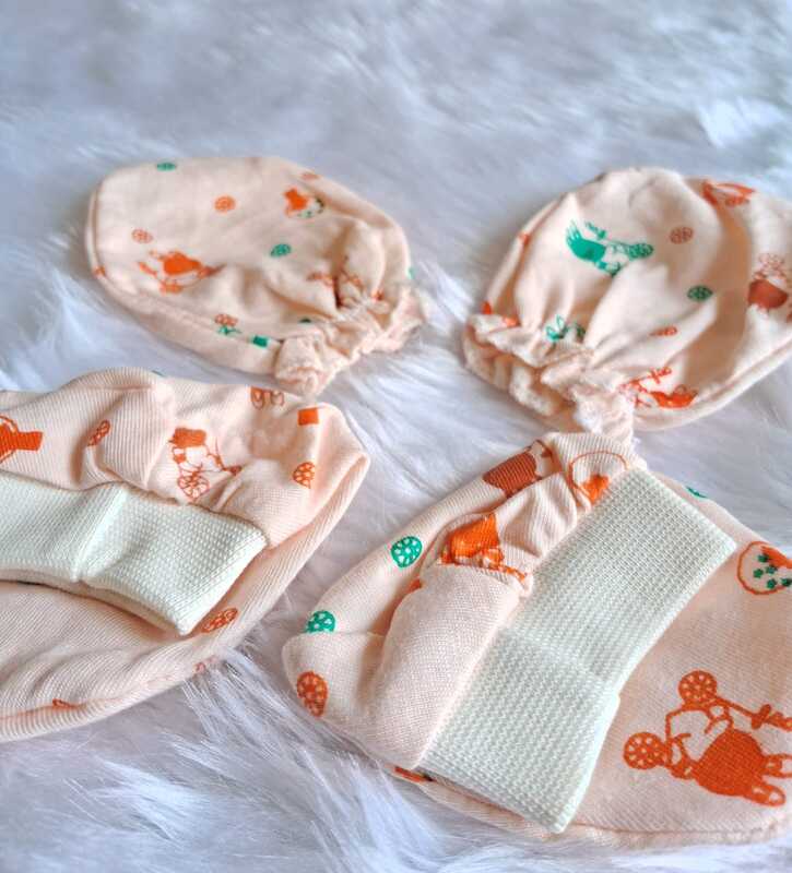 Cotton Mitten And booties combo -Pack of 4