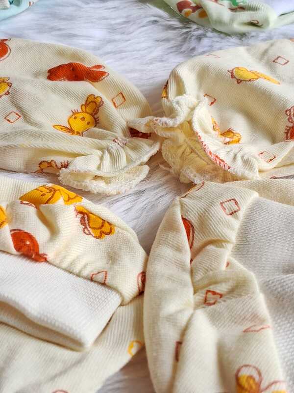 Cotton Mitten And booties combo -Pack of 4