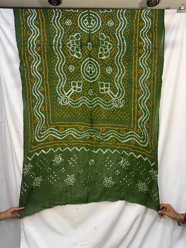 Kala Sanskruti All Over Mehndi – Color Cotton Bandhani Dupatta – 2.5M – Elegant Traditional Wear Dupatta for Women