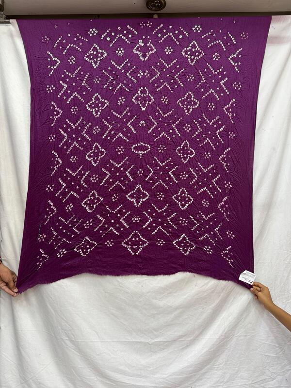 Kala Sanskruti All Over Purple – Color Cotton Bandhani Kurti Material – 3 M – Elegant Traditional Kurti Cotton Satin Fabric for Women