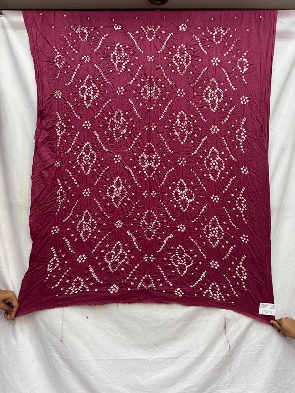Kala Sanskruti All Over Gajari – Color Cotton Bandhani Kurti Material – 3 M – Elegant Traditional Kurti Cotton Satin Fabric for Women