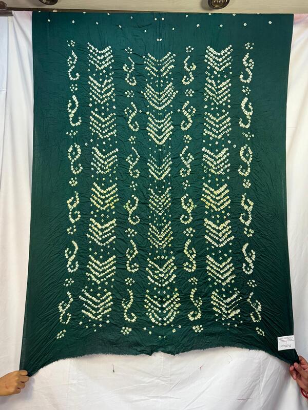 Kala Sanskruti All Over Green – Color Cotton Bandhani Kurti Material – 3 M – Elegant Traditional Kurti Cotton Satin Fabric for Women