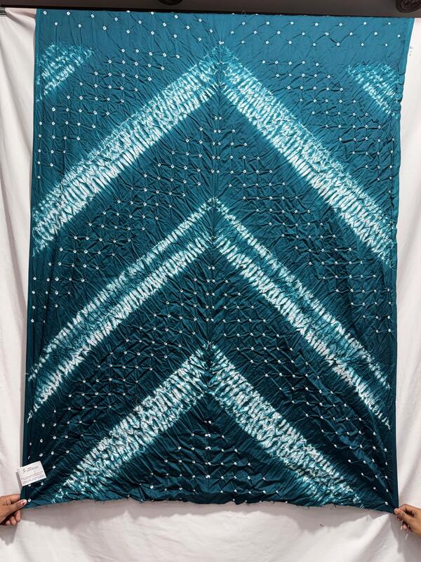 Kala Sanskruti All Over Indigo Color Cotton Bandhani Kurti Material 3 M Elegant Traditional Kurti Cotton Satin Fabric for Women