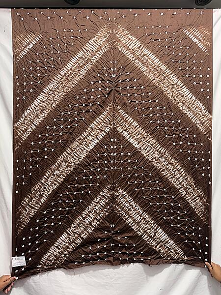 Kala Sanskruti All Over Chocolate Color Cotton Bandhani Kurti Material 3 M Elegant Traditional Kurti Cotton Satin Fabric for Women