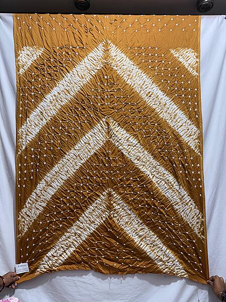 Kala Sanskruti All Over Rust Color Cotton Bandhani Kurti Material 3 M Elegant Traditional Kurti Cotton Satin Fabric for Women