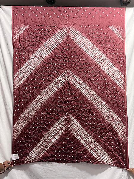 Kala Sanskruti All Over Gajri Color Cotton Bandhani Kurti Material 3 M Elegant Traditional Kurti Cotton Satin Fabric for Women