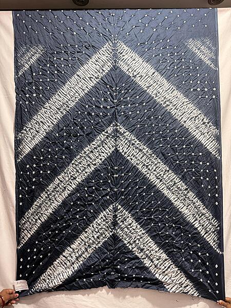 Kala Sanskruti All Over Dark Gray Color Cotton Bandhani Kurti Material 3 M Elegant Traditional Kurti Cotton Satin Fabric for Women