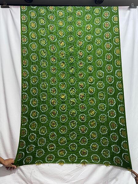 Kala Sanskruti All Over Mehanbi – Color Dupion Silk Bandhani Kurti Material – 3 M Piece – Elegant Traditional Comfortable & Fashionable Kurti Material Selection