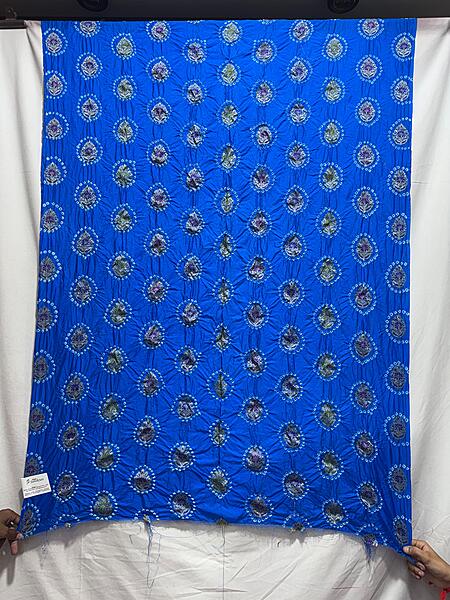 Kala Sanskruti All Over Skya Blue – Color Dupion Silk Bandhani Kurti Material – 3 M Piece – Elegant Traditional Comfortable & Fashionable Kurti Material Selection