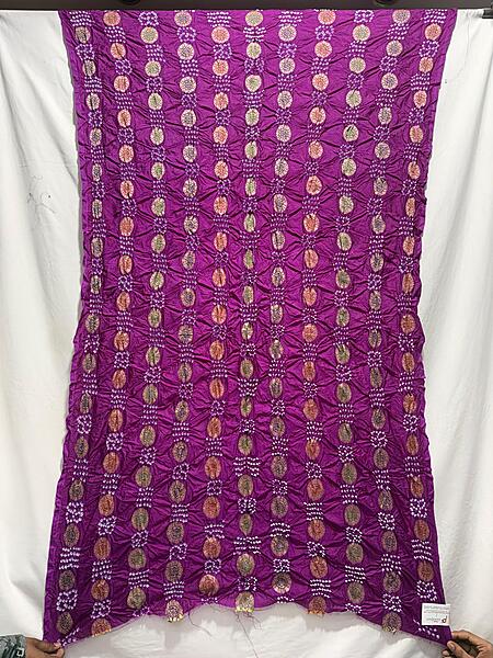 Kala Sanskruti All Over Magenta Color Dupion Silk Bandhani Kurti Material 3 M Piece Elegant Traditional Comfortable & Fashionable Kurti Material Selection