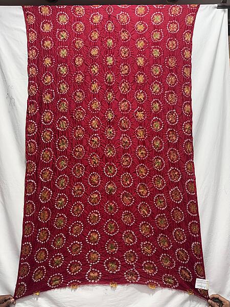 Kala Sanskruti All Over Maroon Color Dupion Silk Bandhani Kurti Material 3 M Piece Elegant Traditional Comfortable & Fashionable Kurti Material Selection