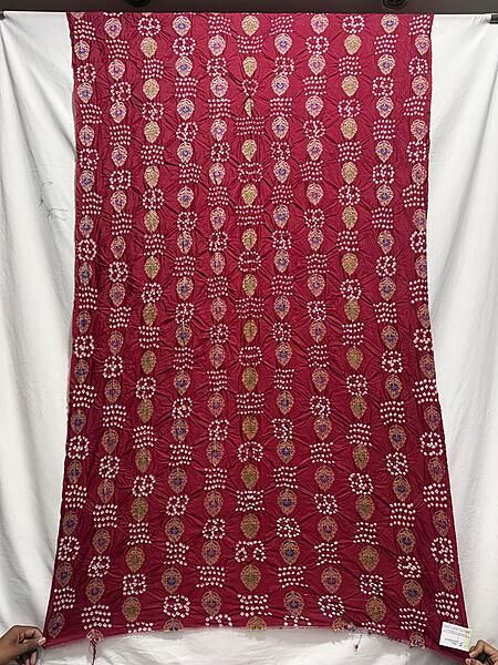 Kala Sanskruti All Over Gajri Color Dupion Silk Bandhani Kurti Material 3 M Piece Elegant Traditional Comfortable & Fashionable Kurti Material Selection