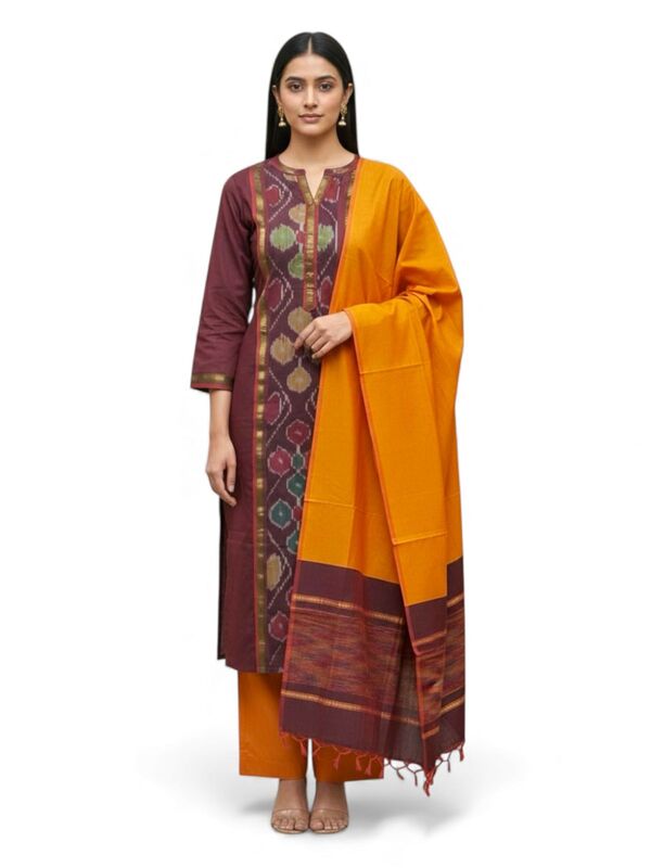 Silk Cotton Pochampally Suit Set #8
