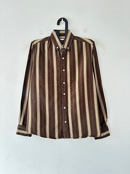 Chocolate brown textured shirt