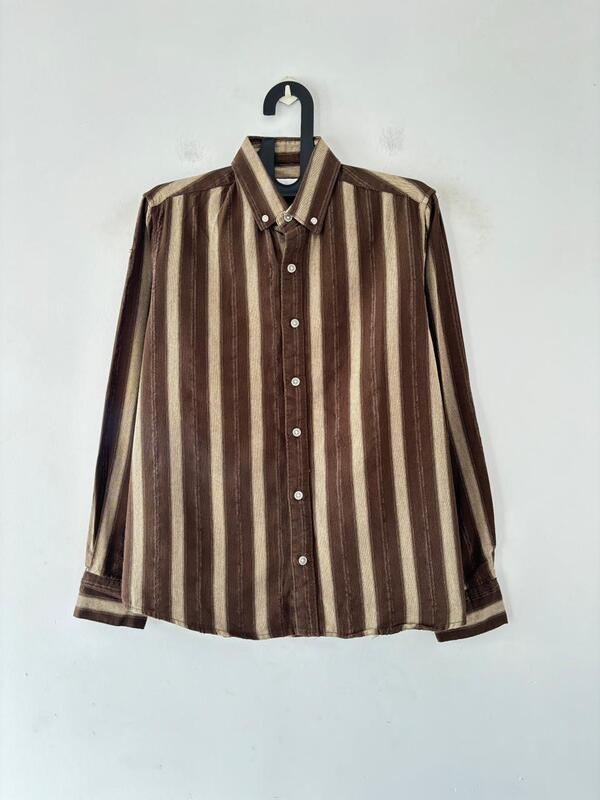 Chocolate brown textured shirt