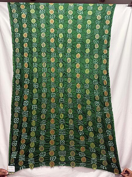 Kala Sanskruti All Over Green Color Dupion Silk Bandhani Kurti Material 3 M Piece Elegant Traditional Comfortable & Fashionable Kurti Material Selection