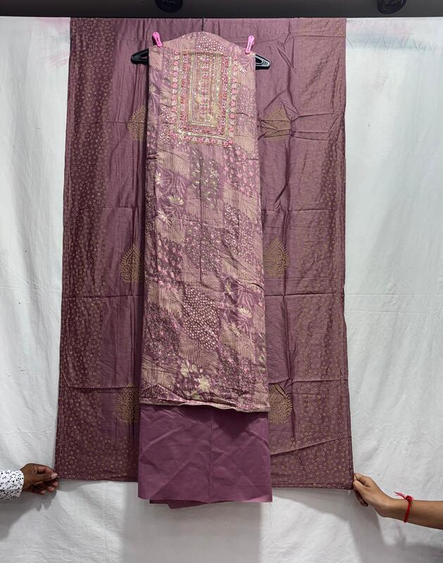 Kala Sanskruti All Over Gajri – Color Art Silk Bandhani Dress – 2.5 M Each Piece – Elegant Traditional Wear Art Silk Dress for Women
