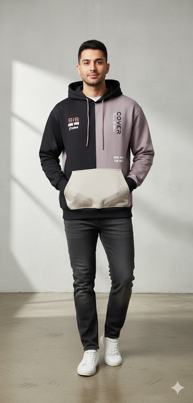 Multi colored hoodie