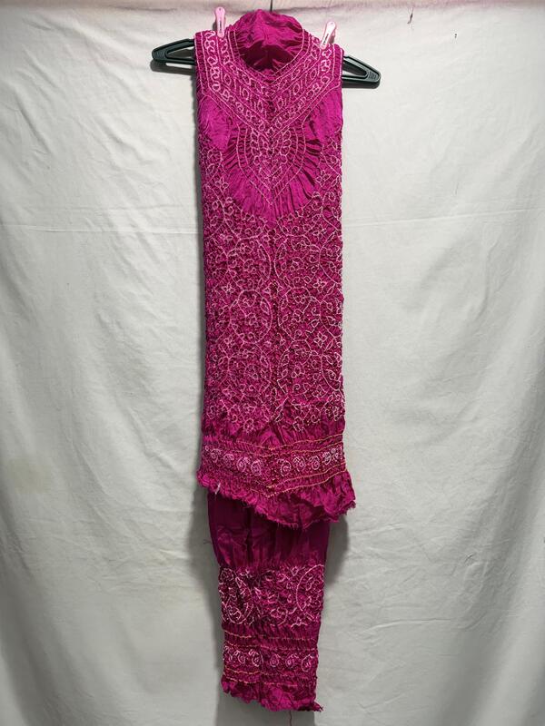 Kala Sanskruti All Over Rani Pink – Color Gaji Silk Bandhani Dress – 2.5 M Each Piece – Elegant Traditional Wear Gaji Silk Dress for Women