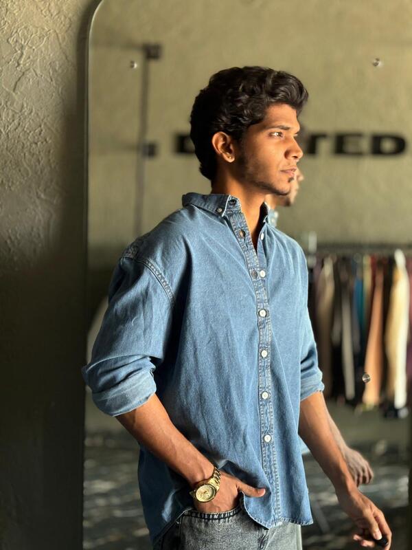 Classic blue denim shirt