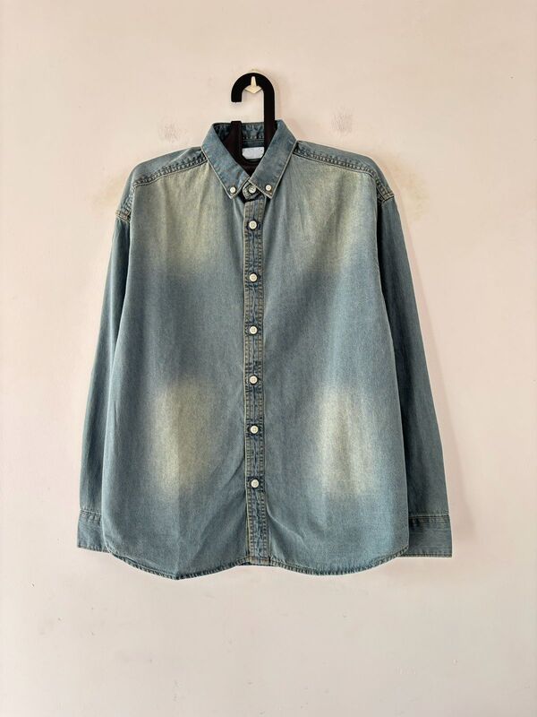 Dusty blue denim shirt