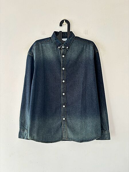 Ocean depth faded denim shirt