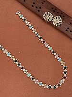 Unique neak piece with multicolour stone Non-returnable long haram