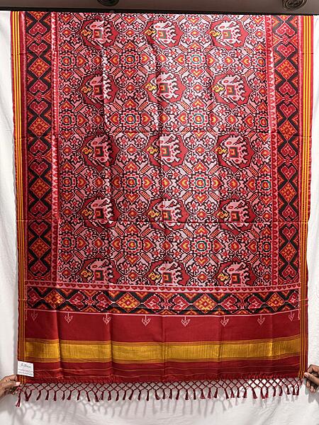 Kala Sanskruti Peach & Red Color Art Silk Bandhani Dupatta 2.5 M Elegant Traditional Wear Unique Dupatta for Women