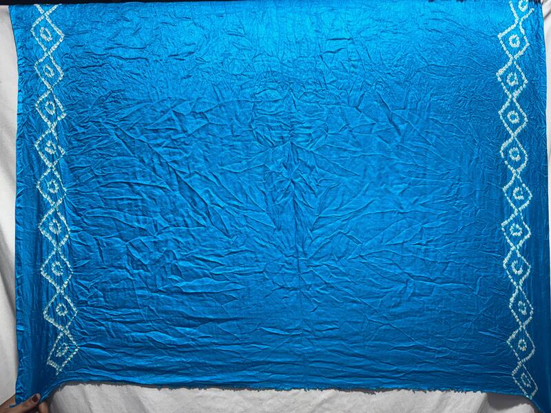 Kala Sanskruti Sky Blue & Peach Color Pure Gaji Silk Bandhani Saree 6.5M with Blouse Piece Elegant Traditional Wear Saree for Women