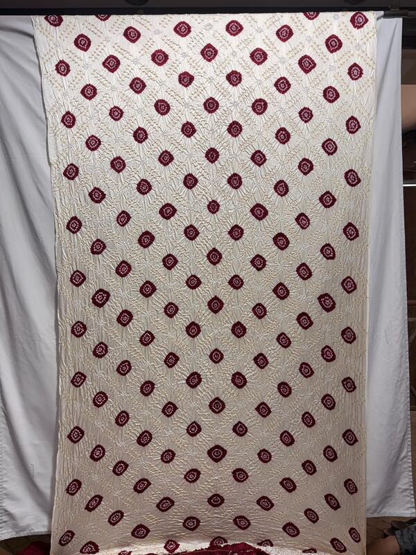 Kala Sanskruti white & red Color Pure Gaji Silk Bandhani Saree 6.5M with Blouse Piece Elegant Traditional Wear Saree for Women