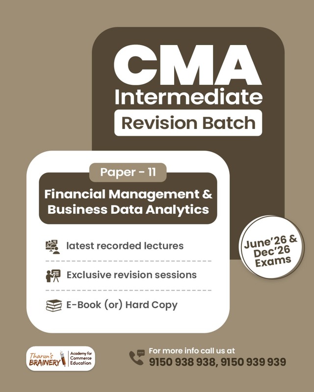 CMA Intermediate - FMDA - Revision Batch