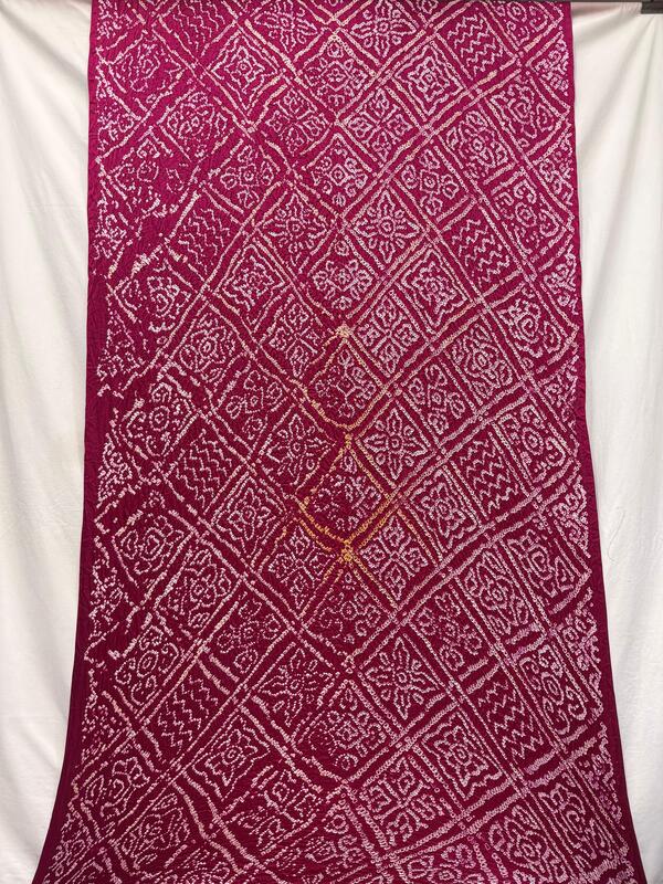 Kala Sanskruti All Over Rani Pink Color Pure Gaji Silk Bandhani Saree 6.5M with Blouse Piece Elegant Traditional Wear Saree for Women