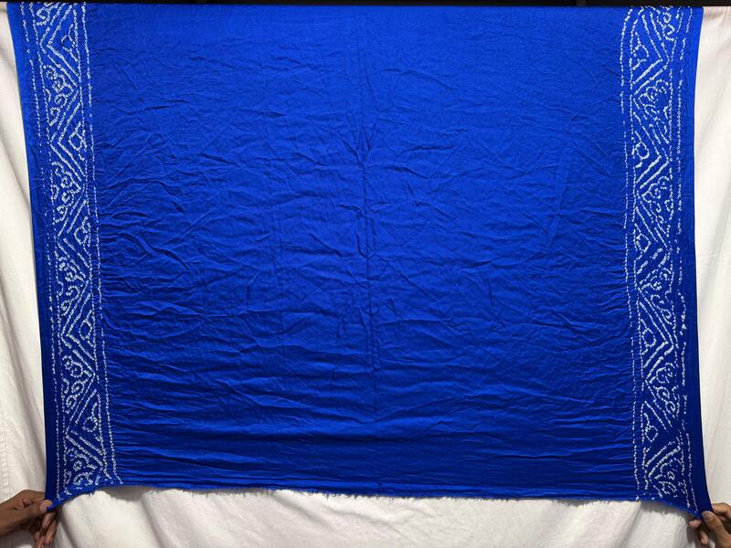 Kala Sanskruti All Over Blue Color Pure Gaji Silk Bandhani Saree 6.5M with Blouse Piece Elegant Traditional Wear Saree for Women