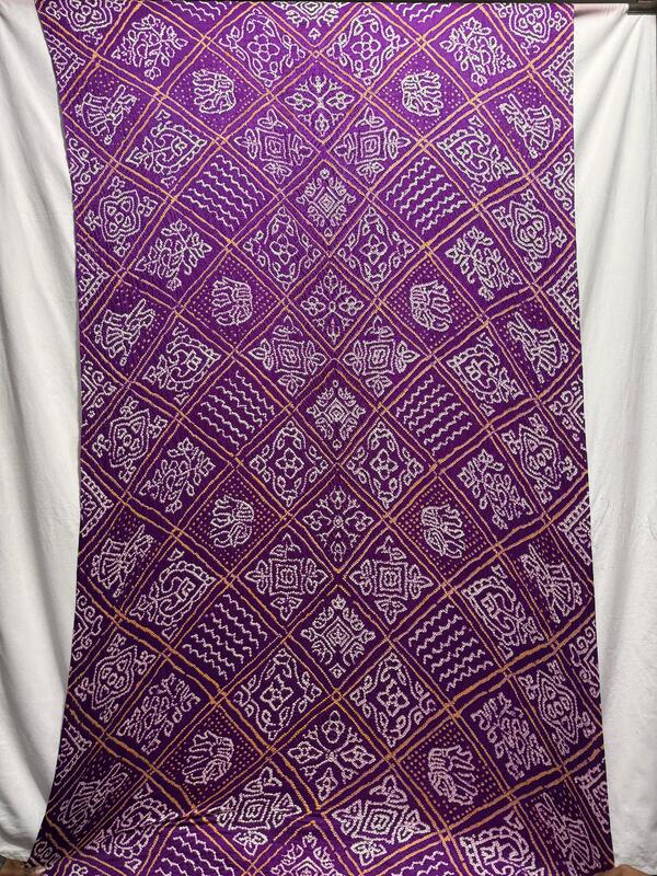 Kala Sanskruti All Over Purple Color Pure Gaji Silk Bandhani Saree 6.5M with Blouse Piece Elegant Traditional Wear Saree for Women