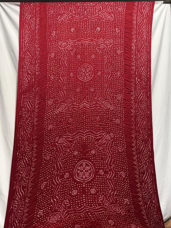 Kala Sanskruti All Over Red Color Pure Gaji Silk Bandhani Saree 6.5M with Blouse Piece Elegant Traditional Wear Saree for Women