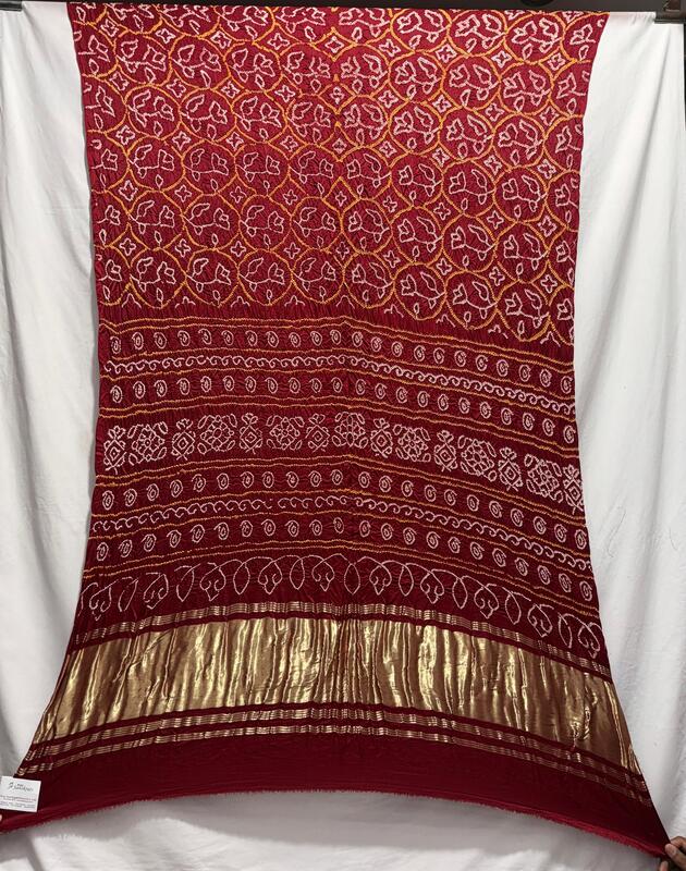 Kala Sanskruti All Over Red Color Pure Gaji Silk Bandhani Saree 6.5M with Blouse Piece Elegant Traditional Wear Saree for Women